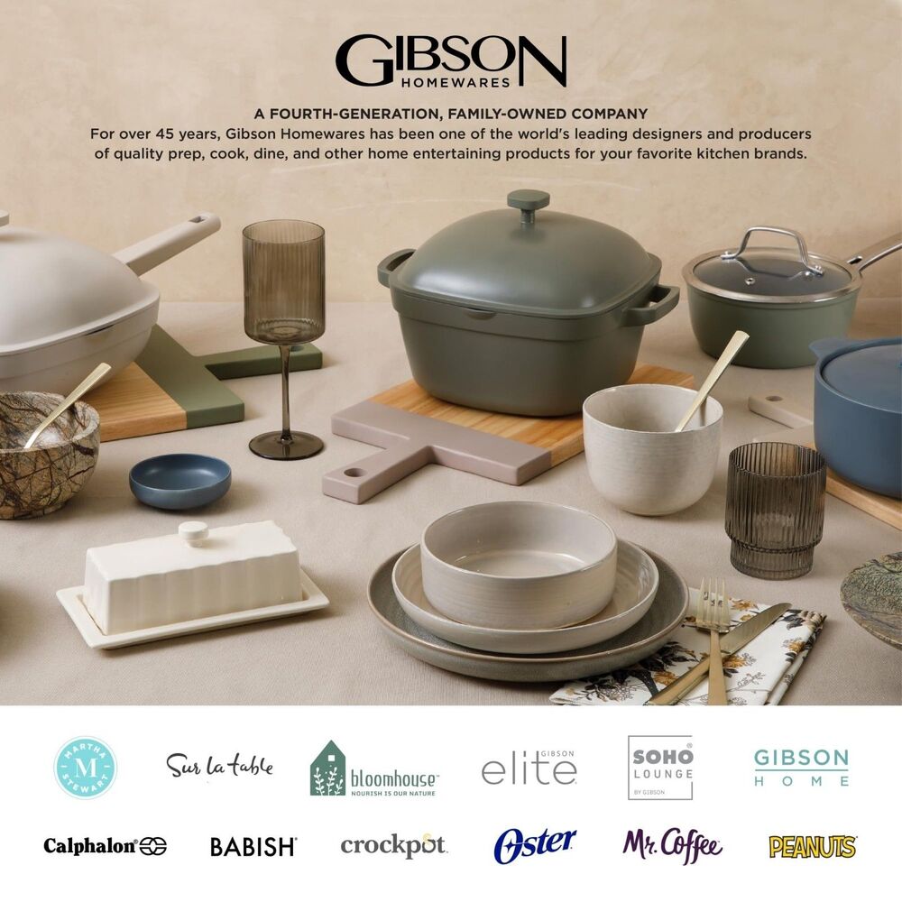 Gibson Home Rockaway 12-Piece Dinnerware Set Service for 4, Grey Matte -